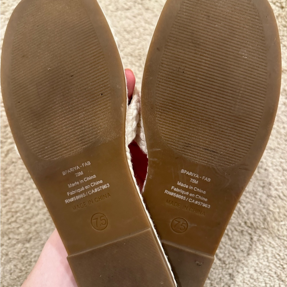 BP. White Rope Sandals - Picture 2 of 4